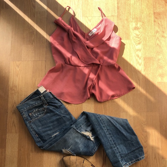 Monteau Ruffled Wrap Blouse - Picture 1 of 3
